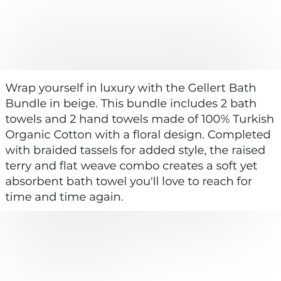 SAND CLOUD 100% TURKISH ORGANIC COTTON GELLERT BATH BUNDLE - Picture 7 of 14